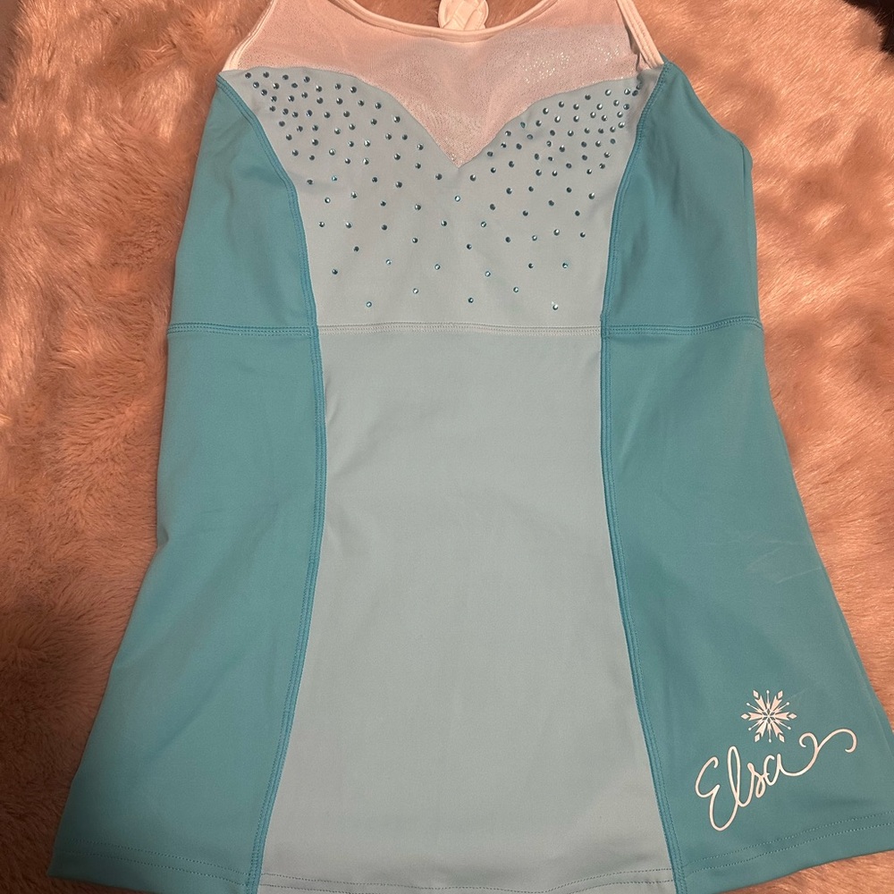 Elsa Crowned Athletics Blue Medium Top NWT